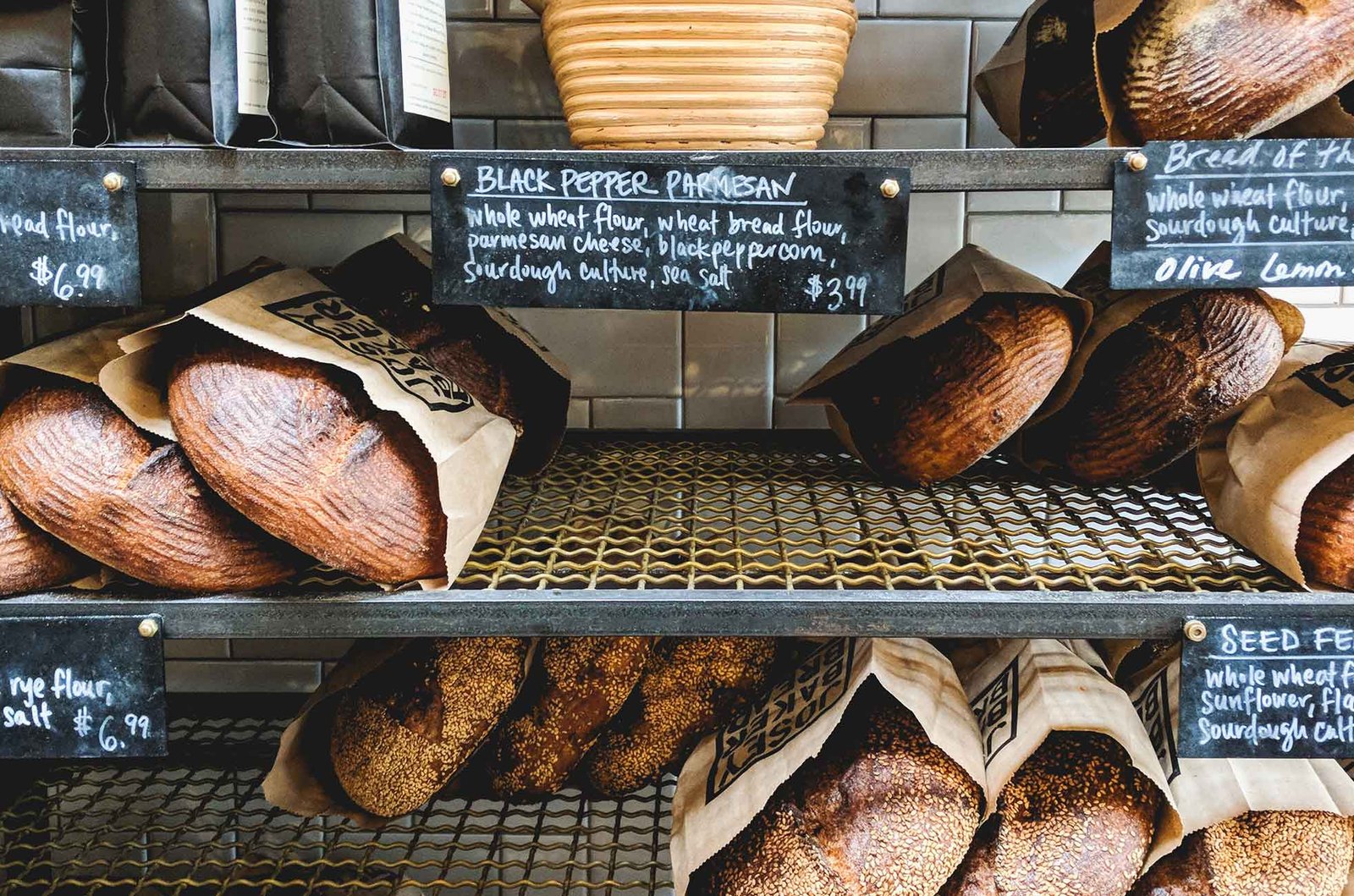Different Loafs on Shelves